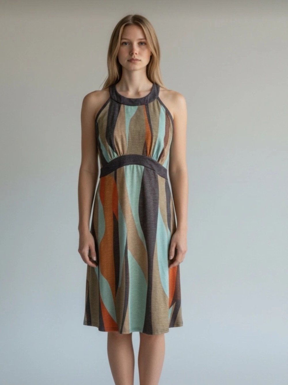 Prana Calexico Sleeveless Geo Print Racer Back Sporty Built In Bra Size M Comfy